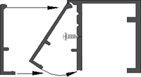 Cross section of Alumabella extrusion with cover shown